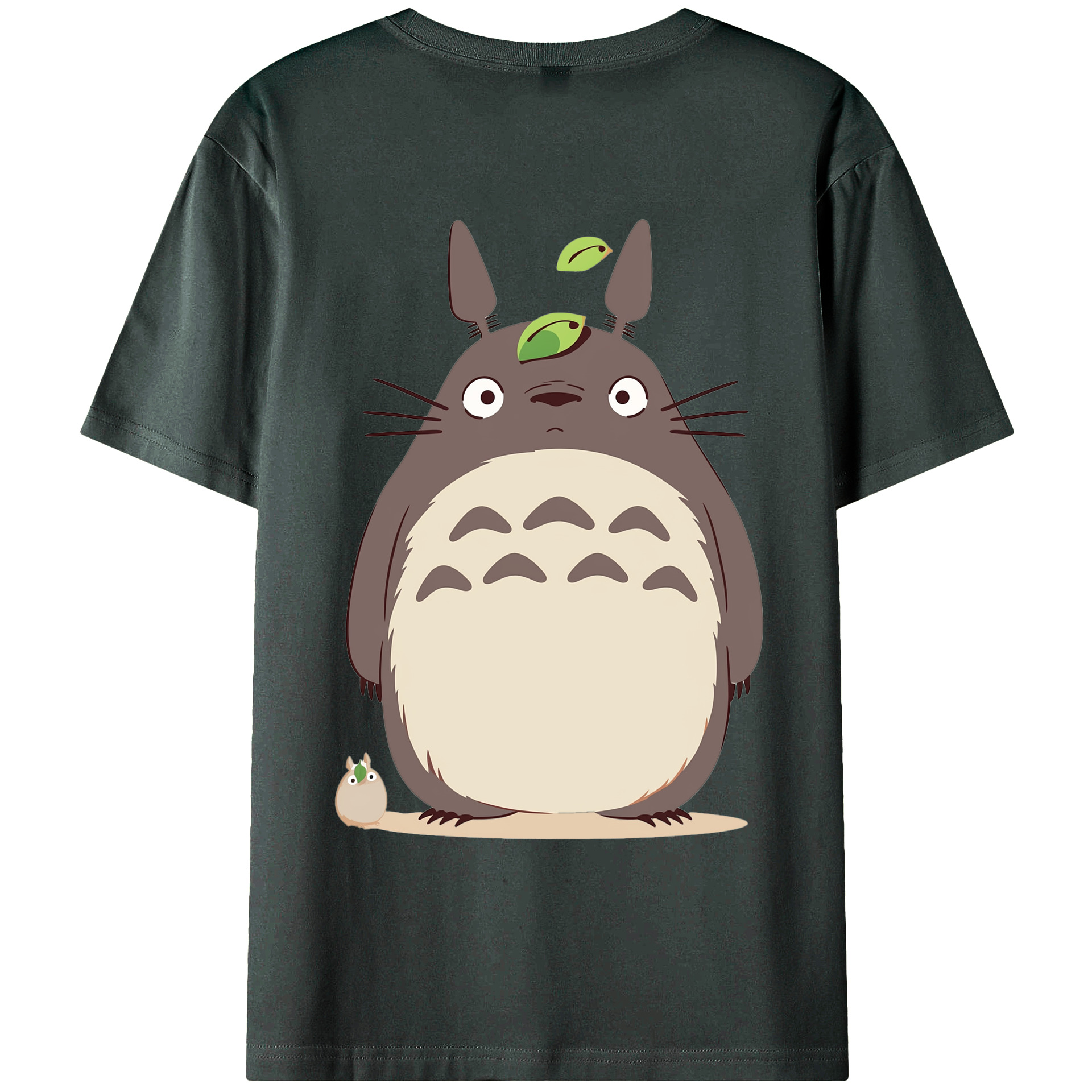 （画像用） となりのトトロ 草壁メイ 草壁サツキ My Neighbor Totoro Satsuki Kusakabe Mei Kusakabe 綿100％ メンズ半袖Tシャツ（バックプリント） 通気性